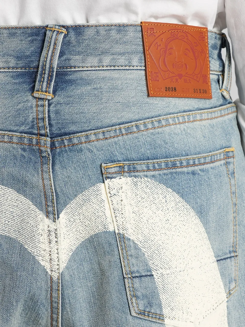 EVISU Seagull-print jeans Blauw