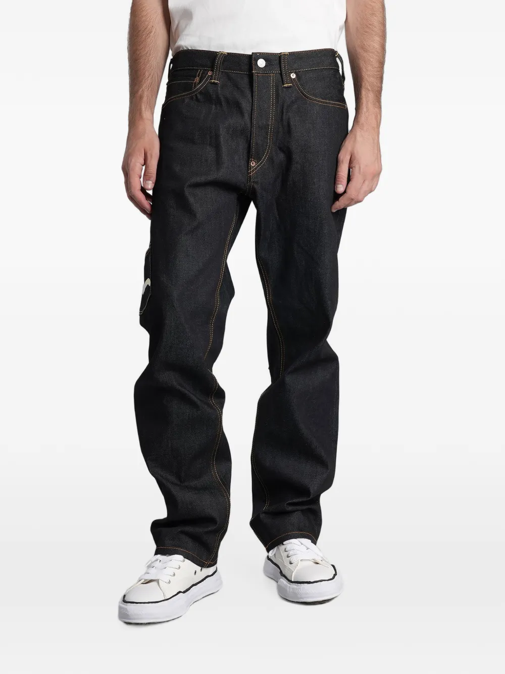 EVISU multi-pocket Seagull-print jeans - Blu