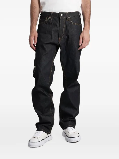 EVISU multi-pocket Seagull-print jeans