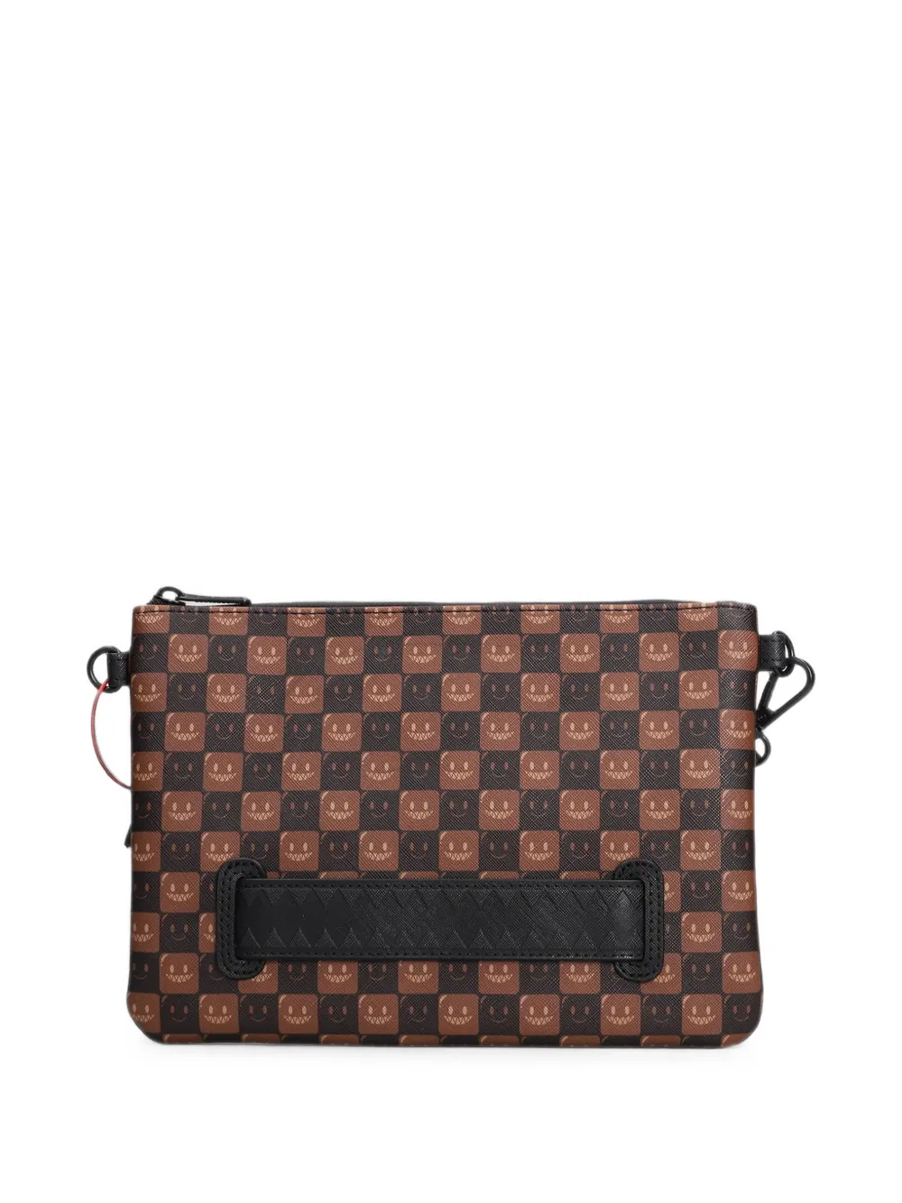 Sprayground Sharks In Paris Wtf Bubble Brown geruite clutch Bruin