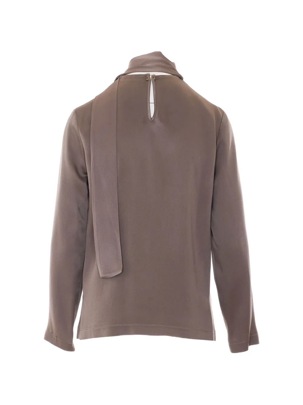 Fabiana Filippi Top met sjaaldetail en verfraaid met broche Beige