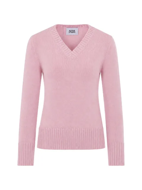 ALPHA STUDIO Pullover mit V-Ausschnitt
