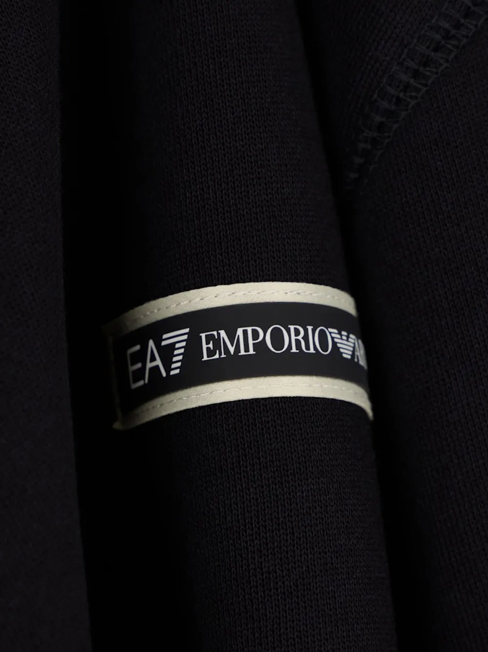Ea7 Emporio Armani Sweater met logoband Zwart