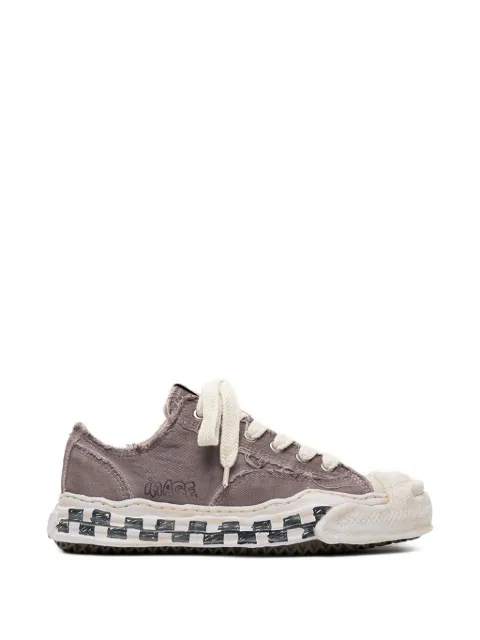 Maison MIHARA YASUHIRO Hank OG Graffiti-check sole canvas low-top sneakers