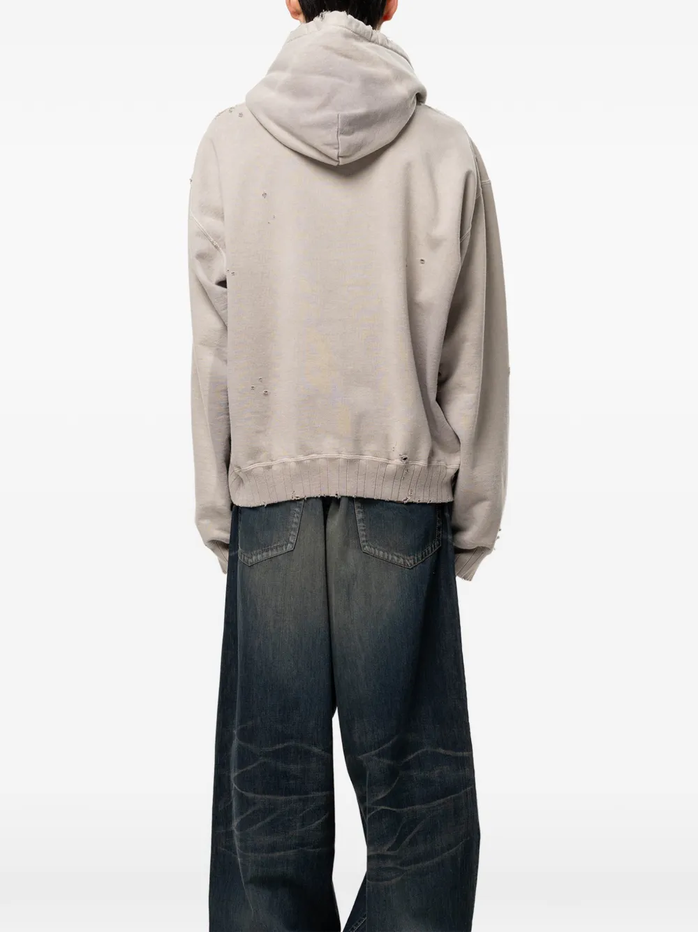 Maison MIHARA YASUHIRO Hoodie met vervaagd effect Beige