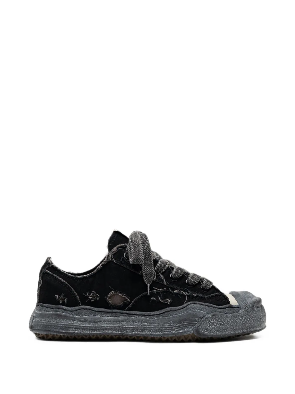 Maison MIHARA YASUHIRO "Hank" OG sole shrink leather low-top sneakers - Schwarz