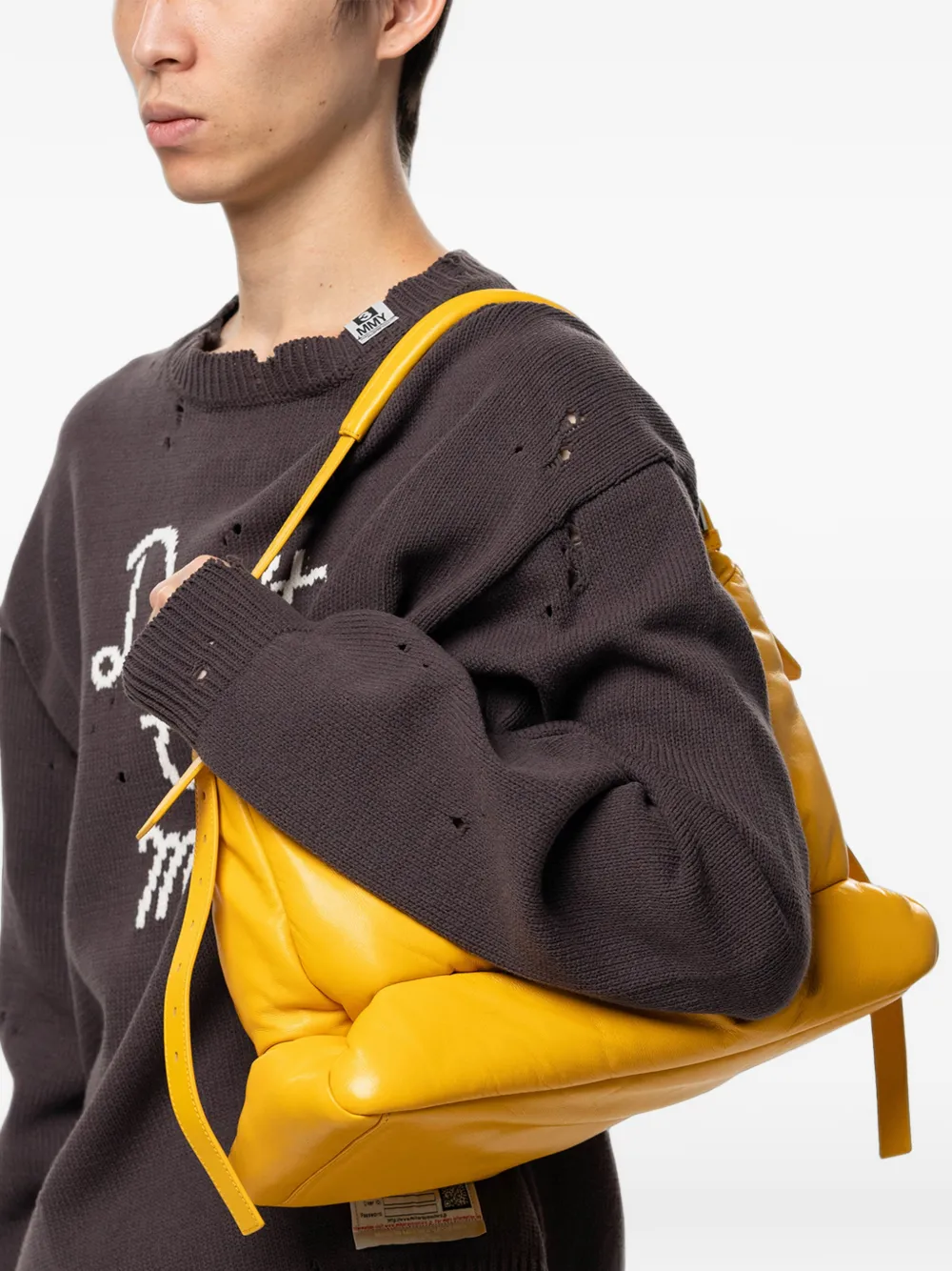 Maison MIHARA YASUHIRO "Pucker" gewatteerde tas Geel