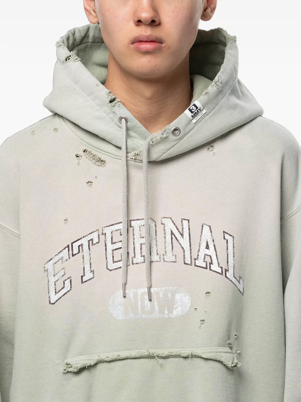 Maison MIHARA YASUHIRO Hoodie met vervaagd effect Groen