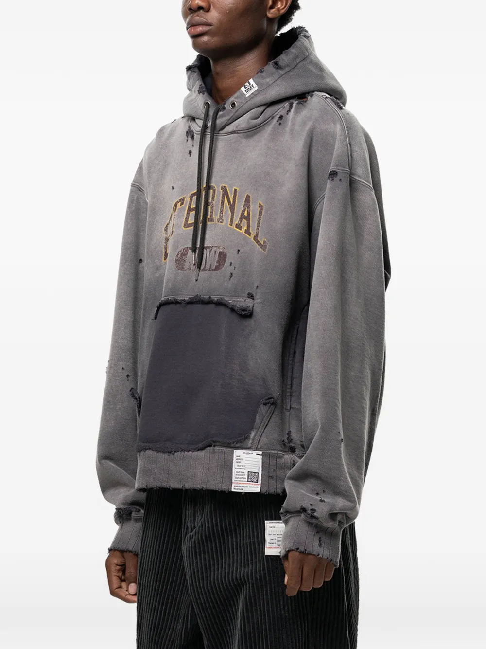 Maison MIHARA YASUHIRO Hoodie met vervaagd effect Grijs