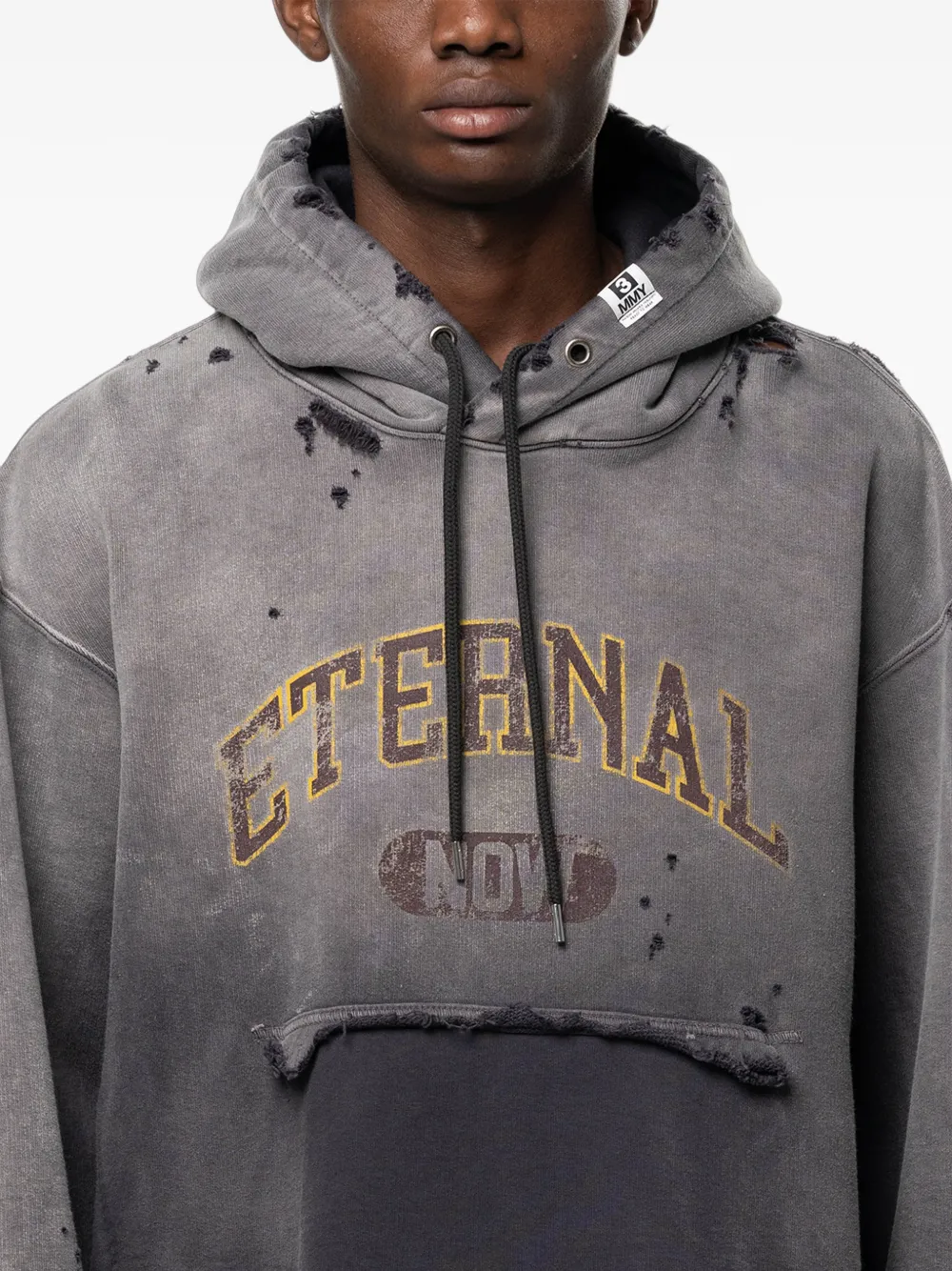 Maison MIHARA YASUHIRO Hoodie met vervaagd effect Grijs