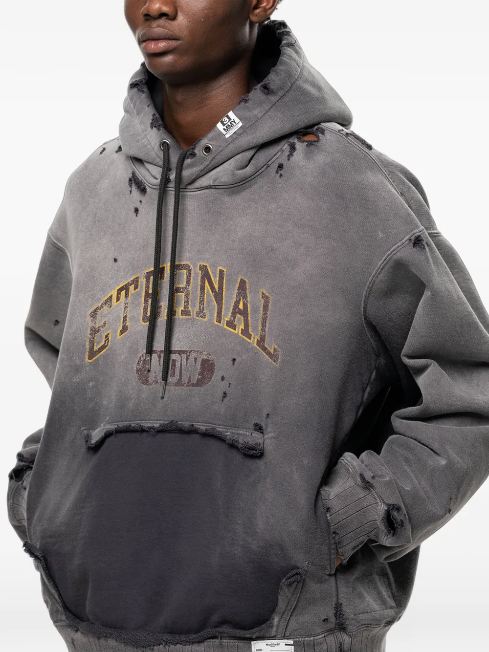 Maison MIHARA YASUHIRO Hoodie met vervaagd effect Grijs