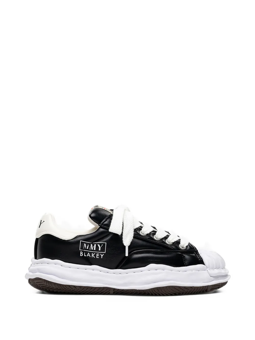 Maison MIHARA YASUHIRO Blakey og sole padded pu low-top sneakers - Schwarz