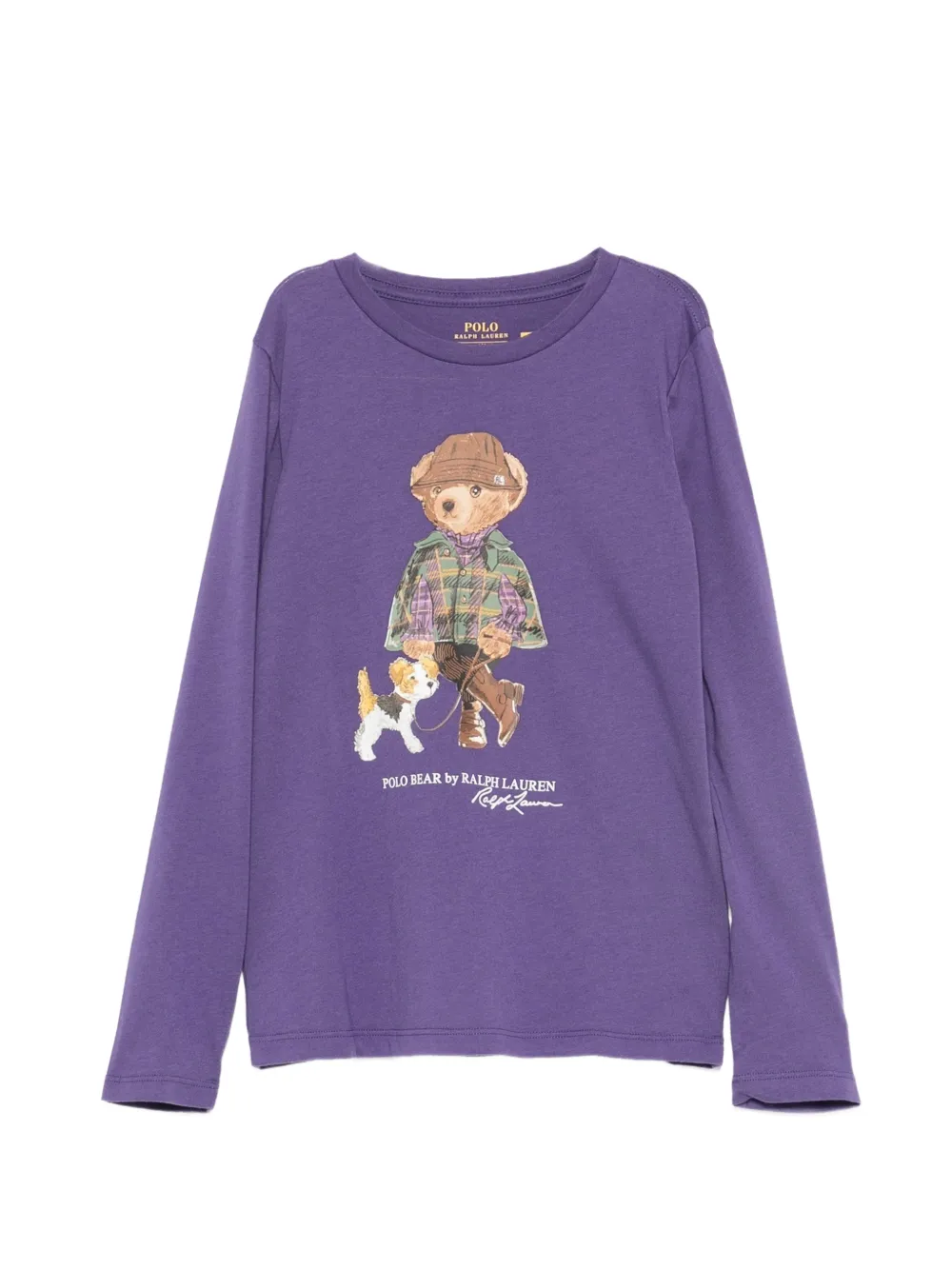 POLO RALPH LAUREN KIDS Polo Bear long-sleeve T-shirt - Viola