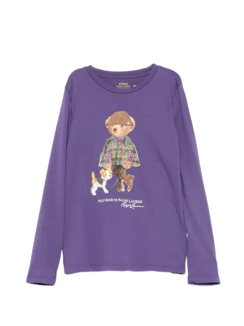 POLO RALPH LAUREN KIDS playera manga larga con motivo Polo Bear