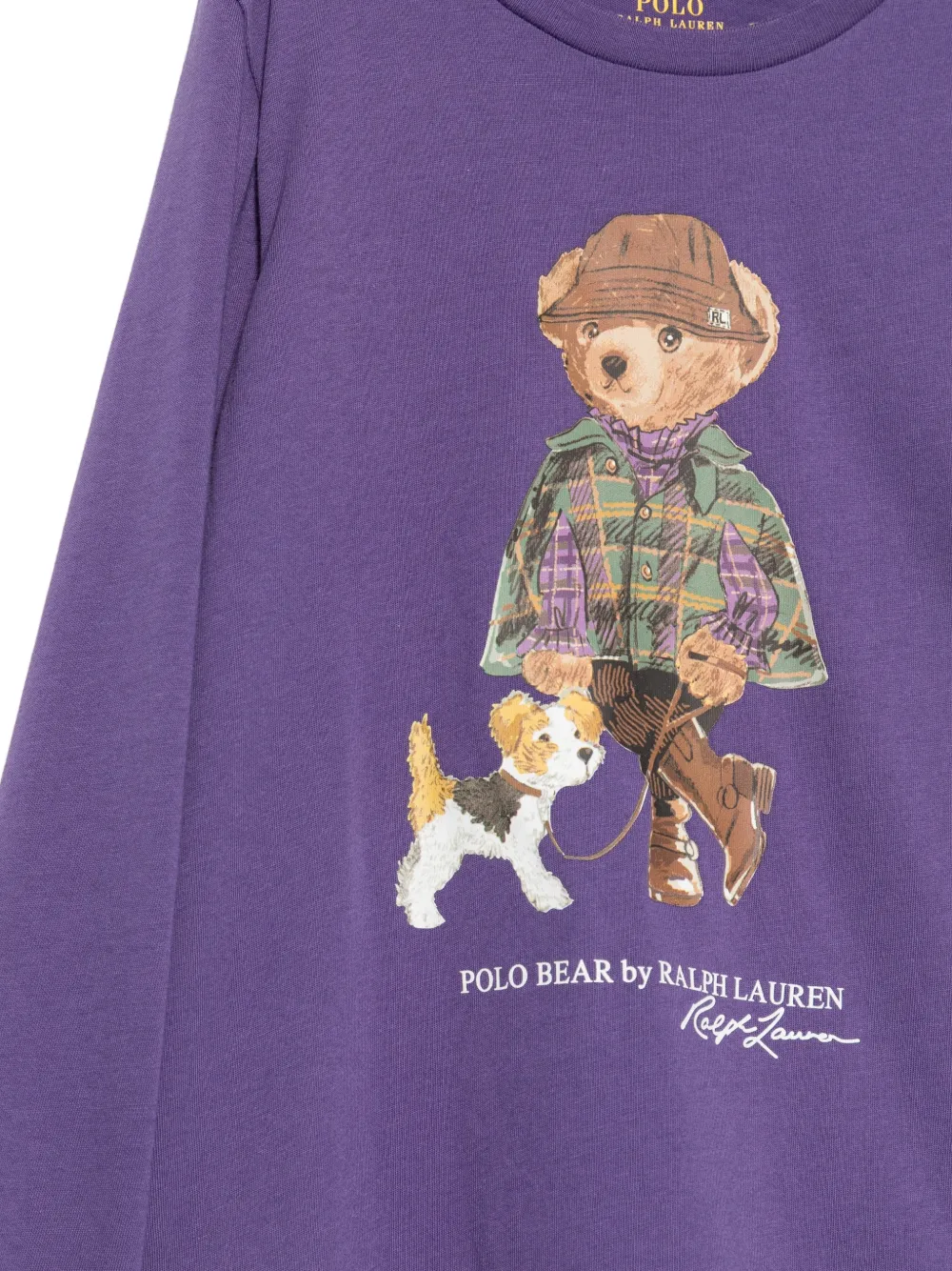 POLO RALPH LAUREN KIDS Polo Bear long-sleeve T-shirt Paars