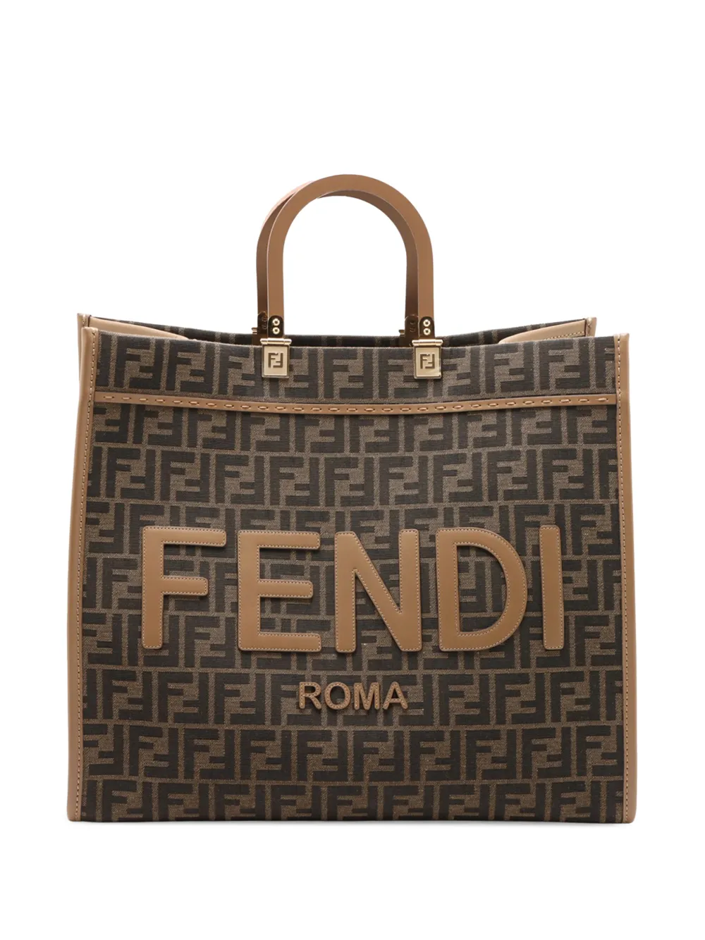 Fendi Pre-Owned 2010-2026 großer Zucca Tote Bag aus Canvas - Braun