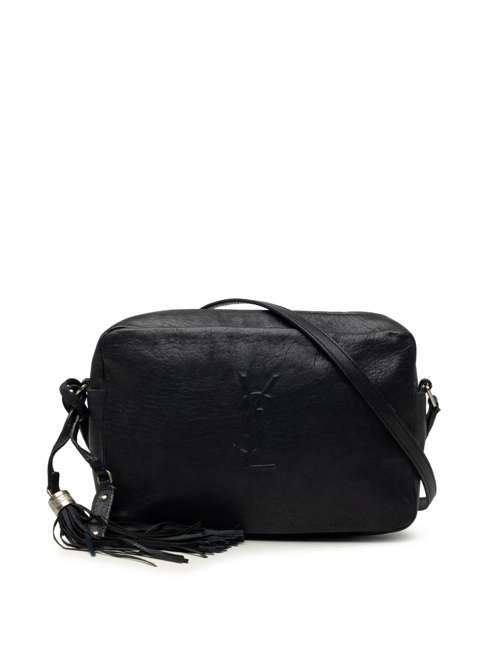 Saint Laurent Pre-Owned 2017 kleine Lou Kameratasche aus Lammleder mit Monogramm - Schwarz