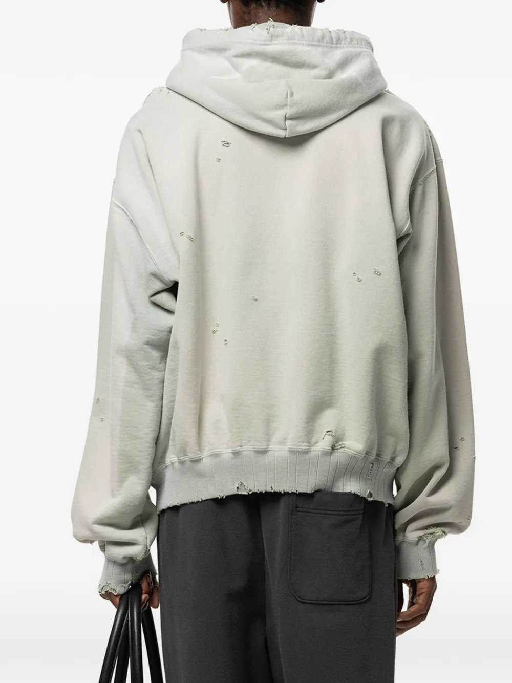 Maison MIHARA YASUHIRO Hoodie met rits en vervaagd effect Groen