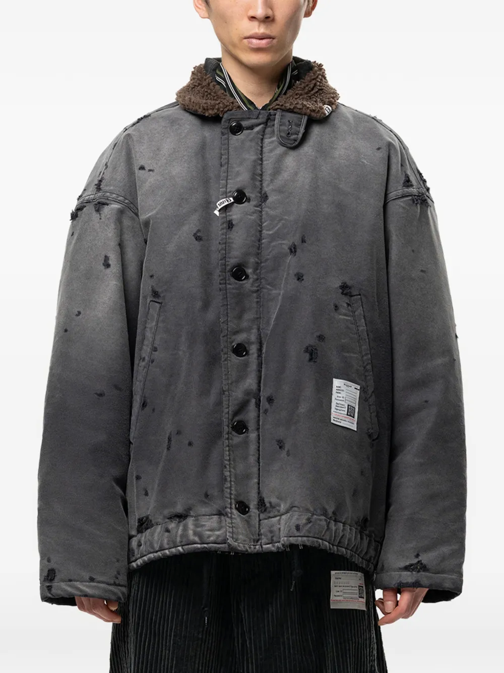 Maison MIHARA YASUHIRO sun faded like military jacket - Gris