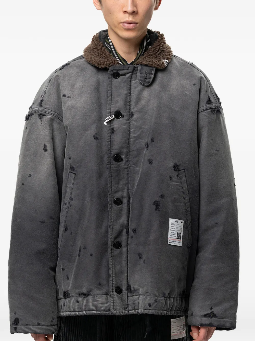 Maison MIHARA YASUHIRO Sun Faded Like legerjack Grijs