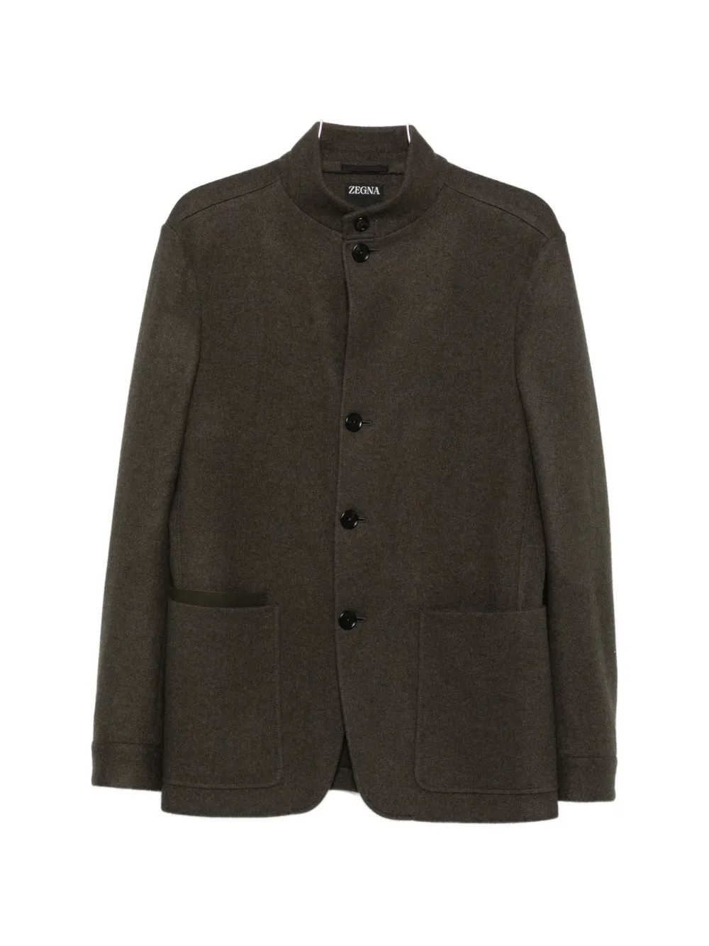 Zegna Il Conte high-neck button-up jacket - Verde