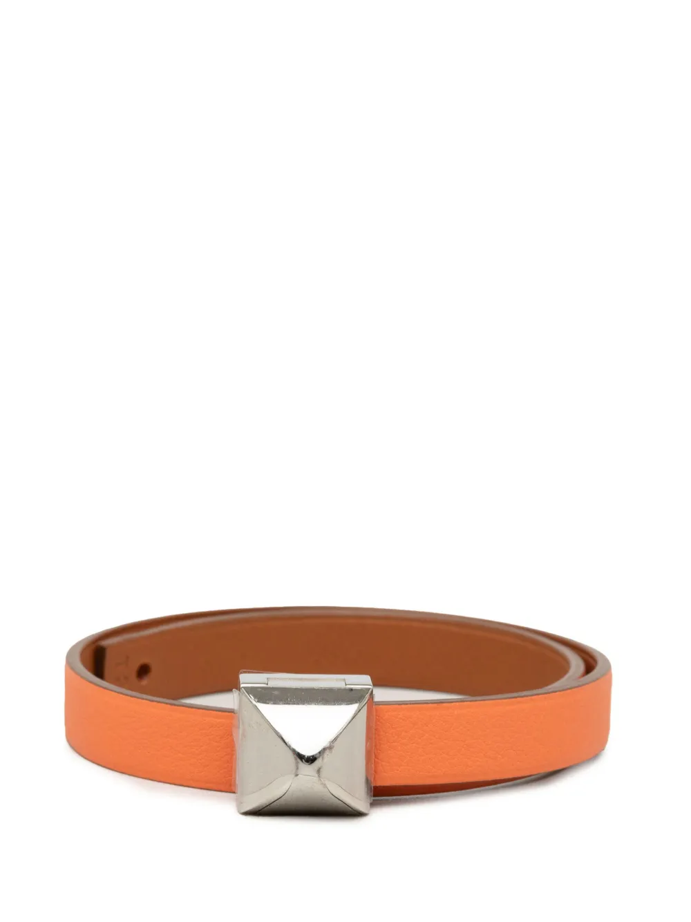 Hermès Pre-Owned Bracciale Medor Infini Double Tour T2 in pelle Swift 2015 - Arancione