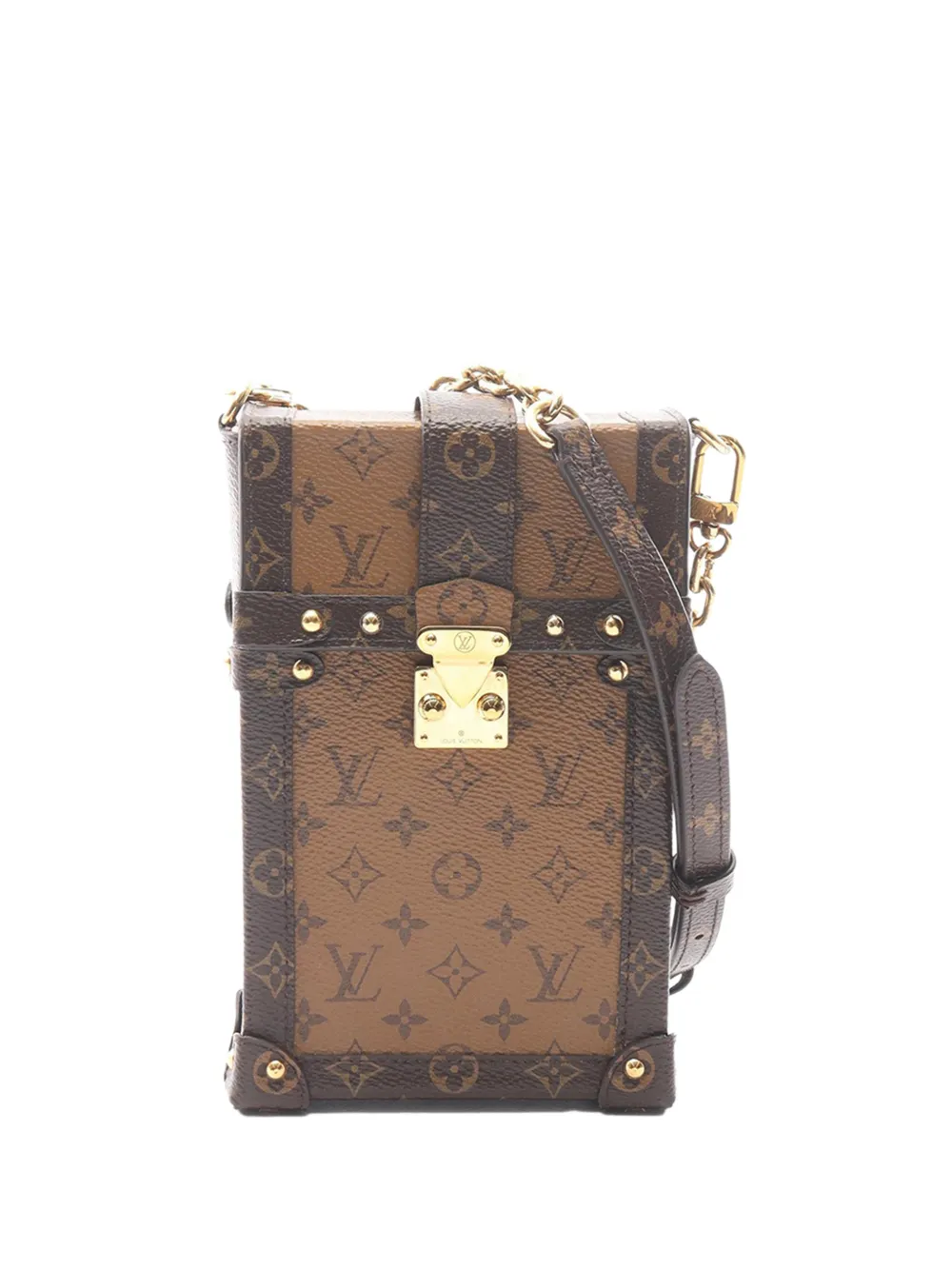 Louis Vuitton Pre-Owned Borsa a tracolla Monogram Reverse Pochette Trunk Verticale 2018-2026 - Marrone