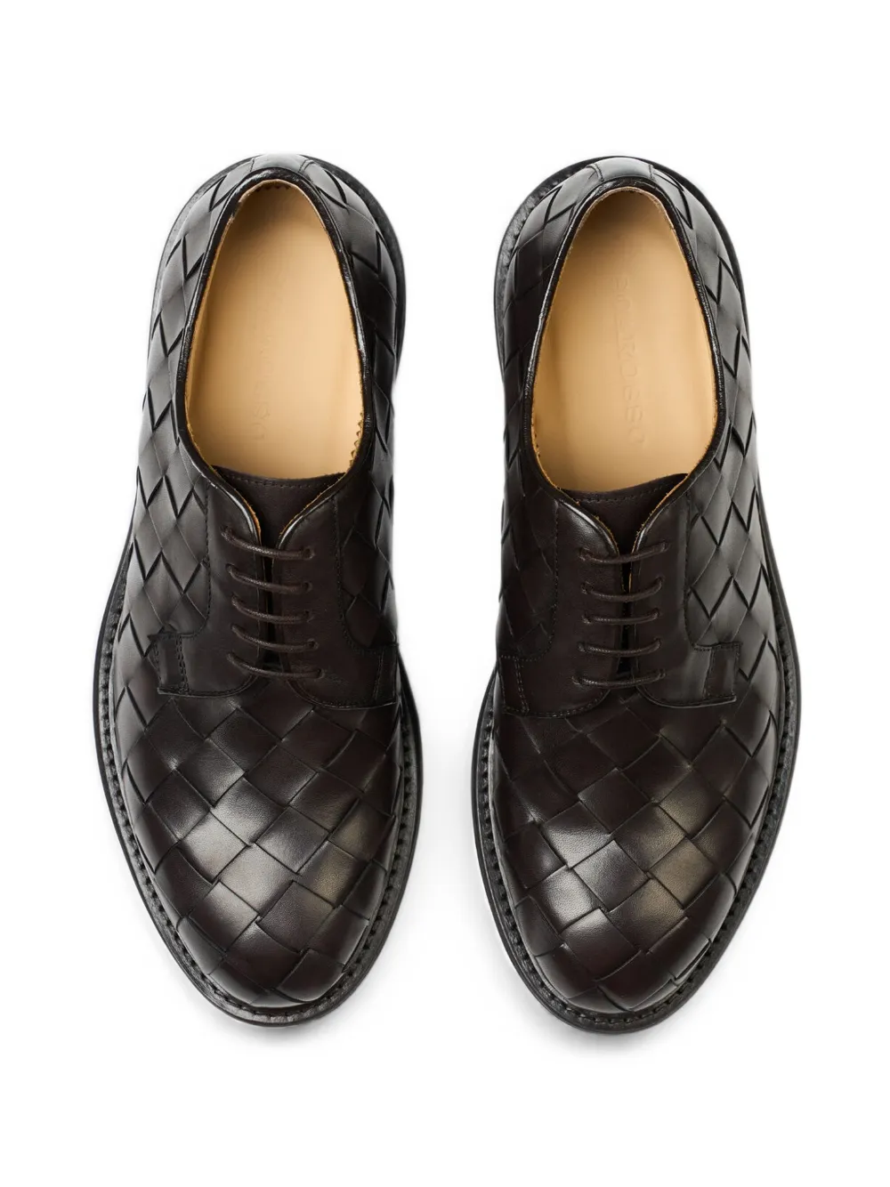 Scarosso Harry woven leather derby shoes Bruin