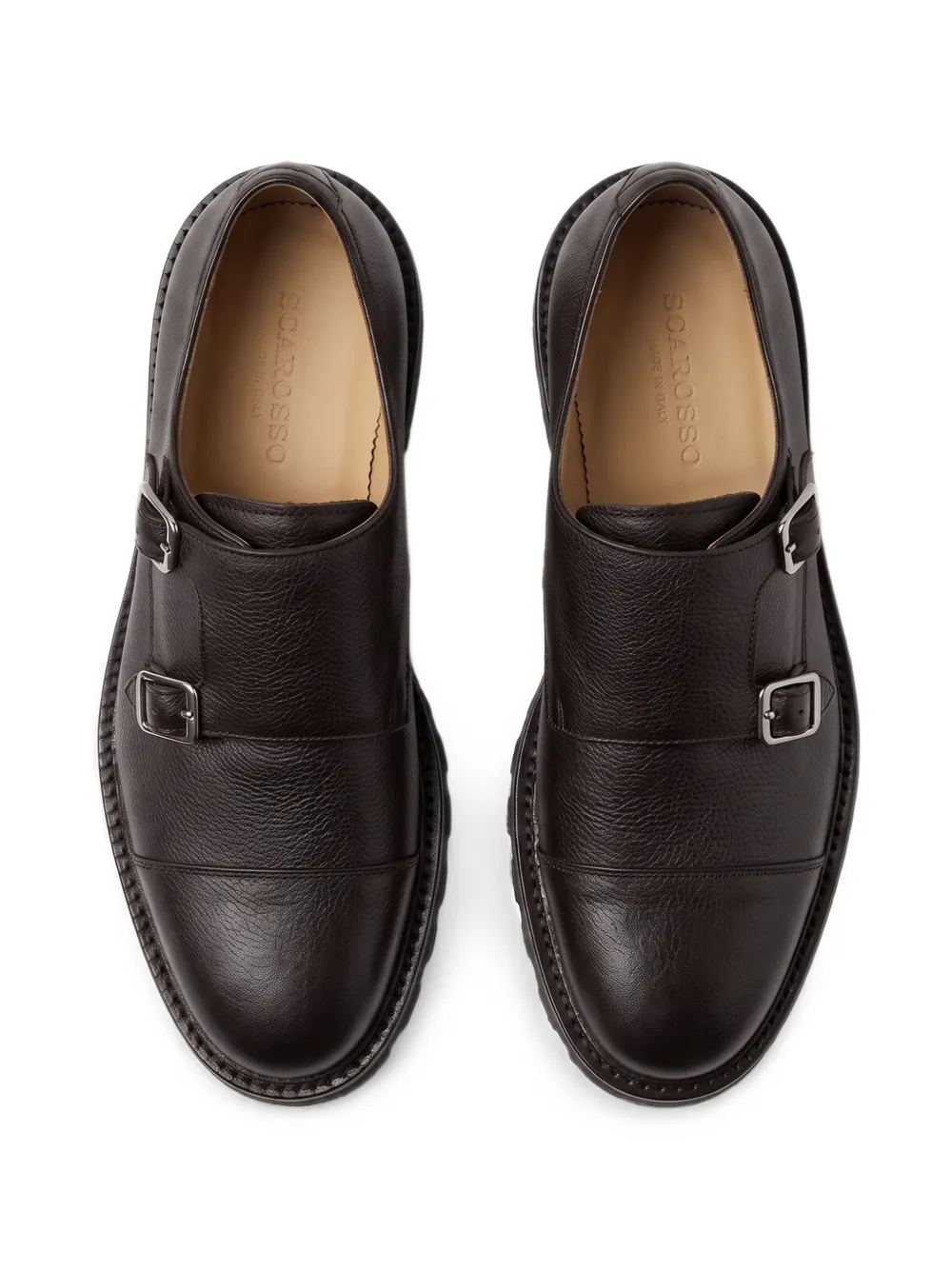 Scarosso Oswald double monk shoes Bruin