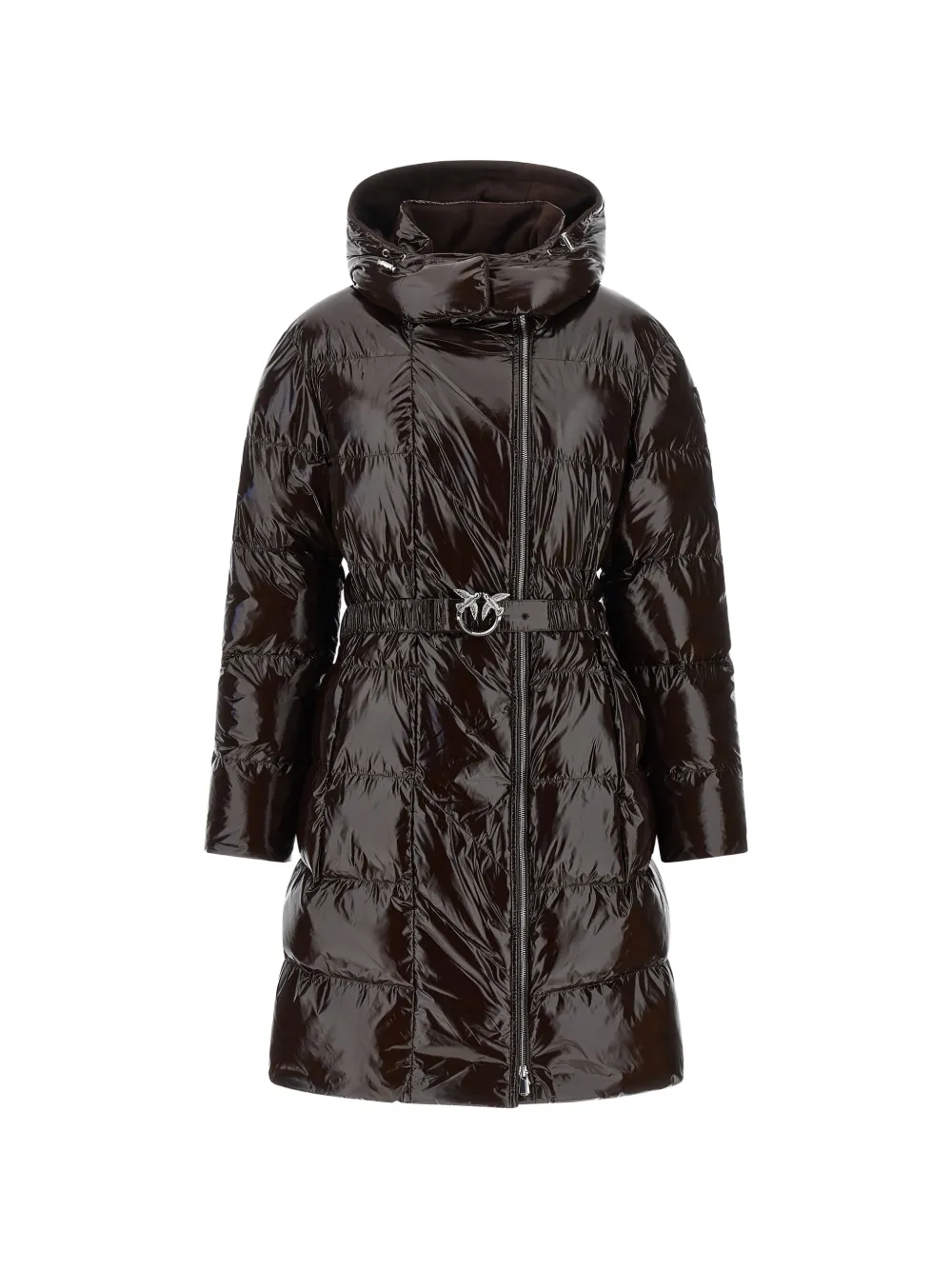 PINKO Love Birds buckle down coat Bruin