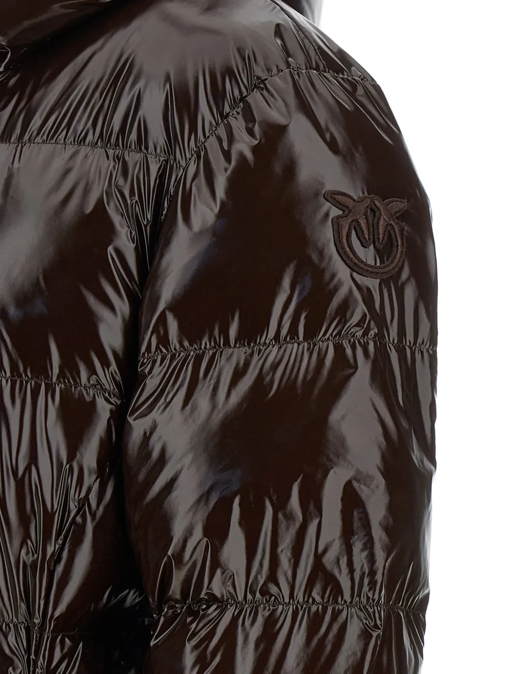 PINKO Love Birds buckle down coat Bruin