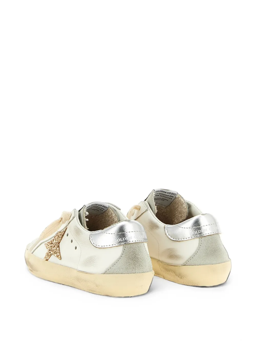Golden Goose Kids Super-Star glitter-detail sneakers Wit