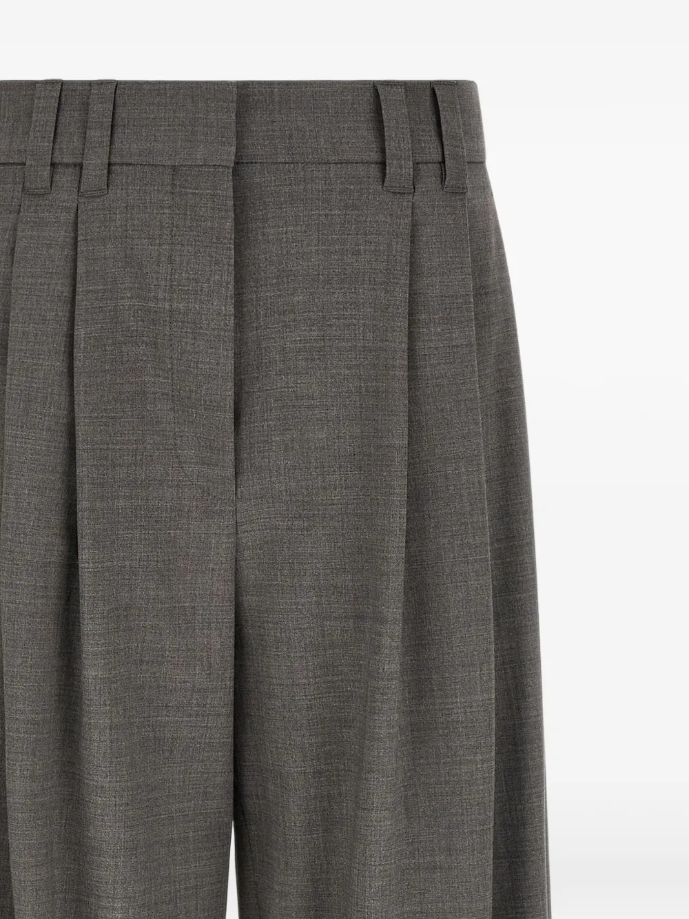 Brunello Cucinelli Wollen pantalon met Monili Grijs