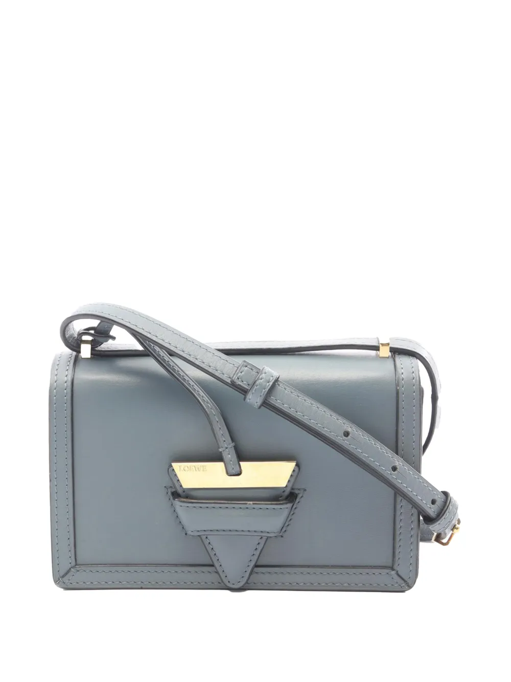 Loewe Pre-Owned 2015-2026 kleine Barcelona Umhängetasche aus Leder - Blau