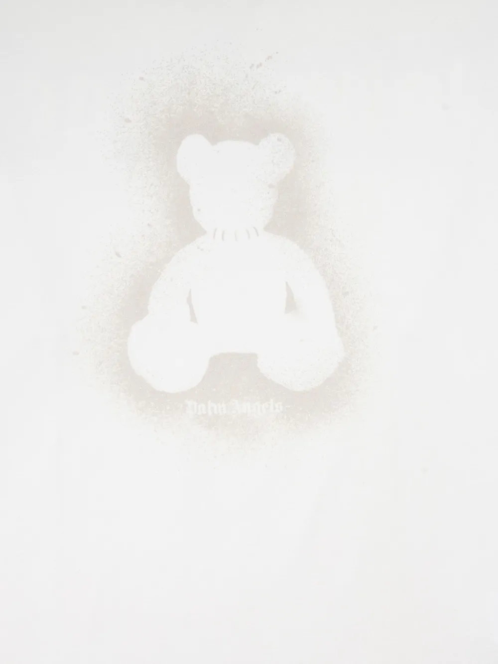 Palm Angels spray Bear logo T-shirt Wit
