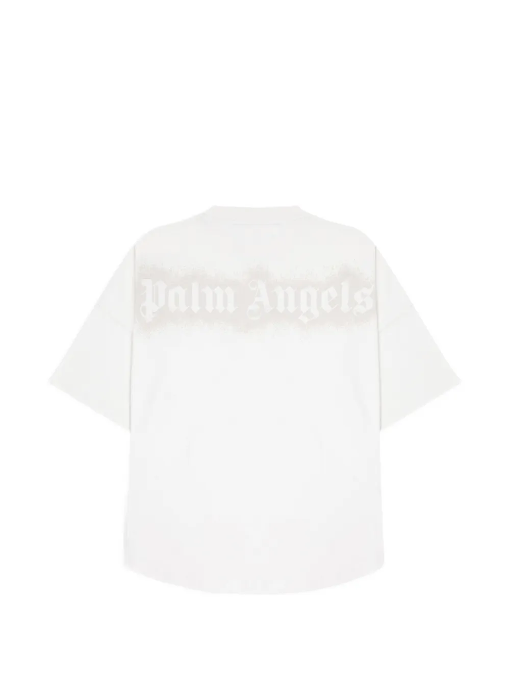 Palm Angels spray Bear logo T-shirt Wit