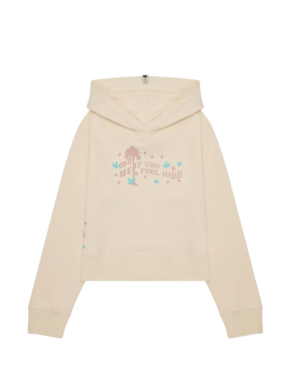 Palm Angels Feel High graphic-print hoodie - Neutrals