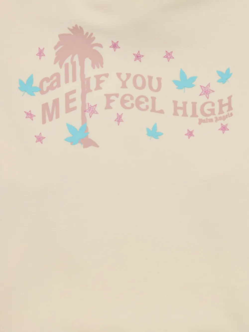Palm Angels Feel High hoodie met grafische print Beige
