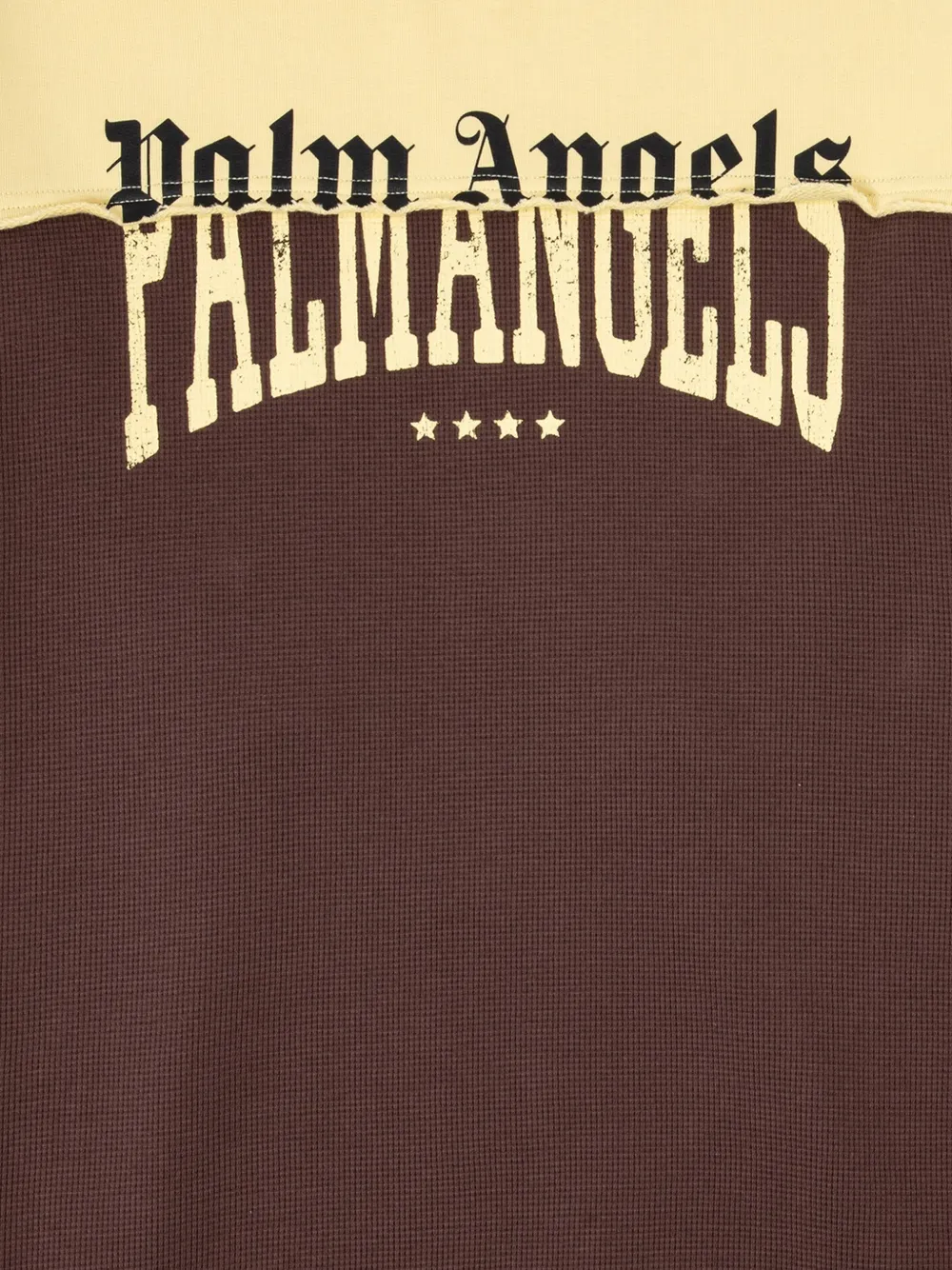 Palm Angels Trui met logoprint en vlakken Bruin