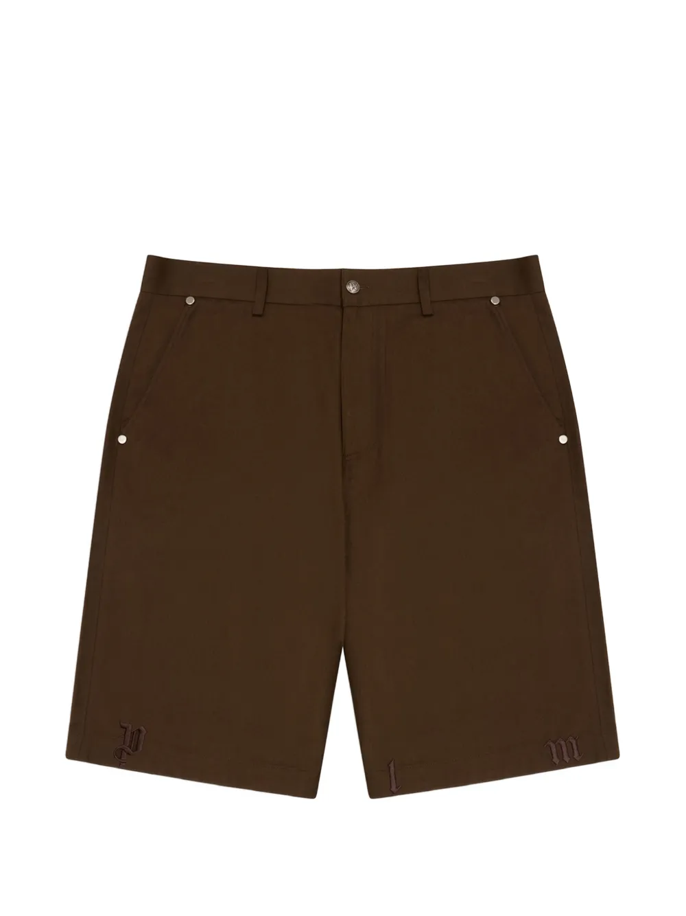 Palm Angels Palm Type logo-embroidered shorts