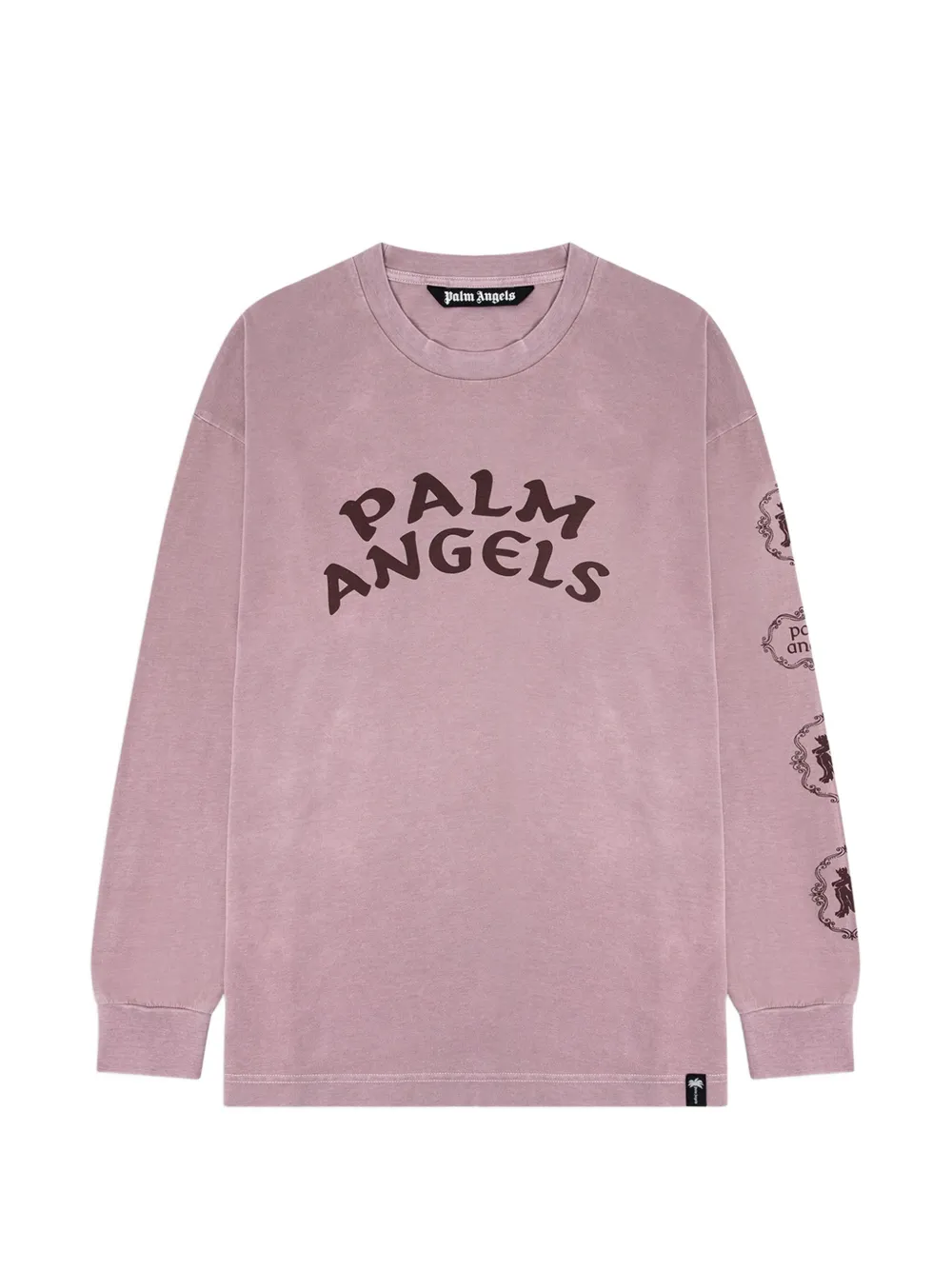 Palm Angels 로고 프린트 긴소매 스웨터 | 핑크 | Image 1