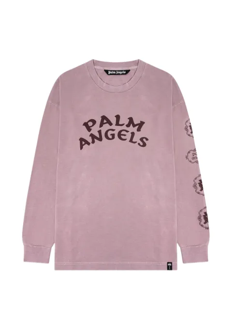 Palm Angels logo-print long-sleeve sweater