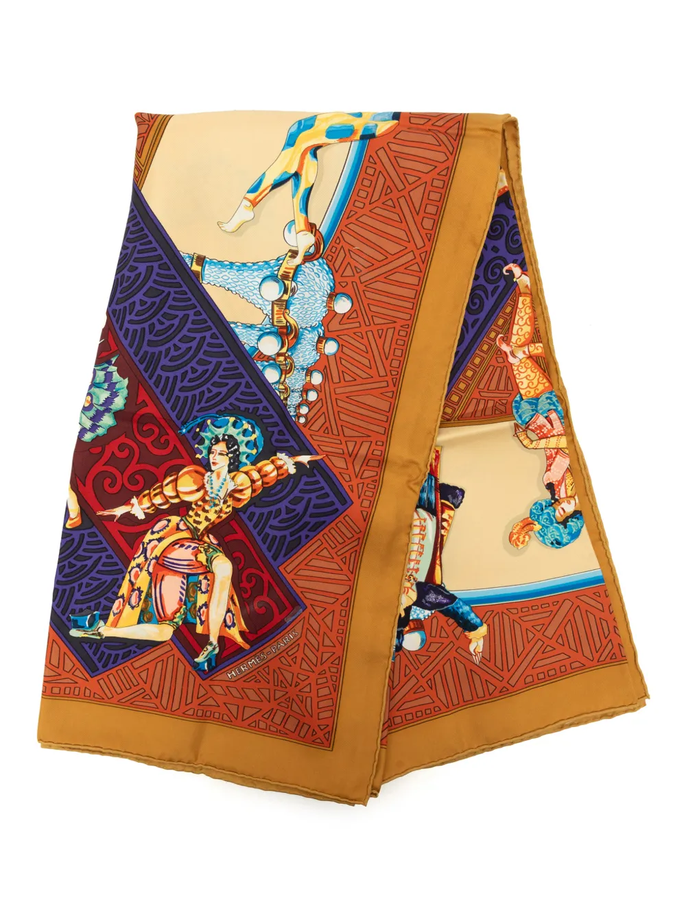 Hermès Pre-Owned 1990-2010 Les Ballets Russes Silk Scarf 90 scarves - Braun