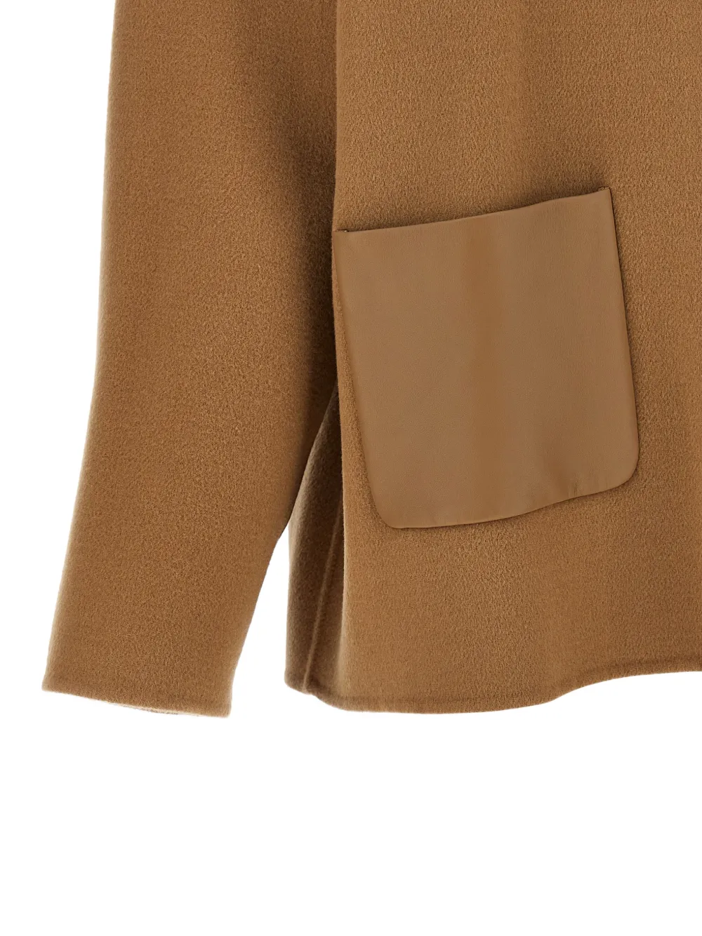 Max Mara hooded zip-up coat Beige