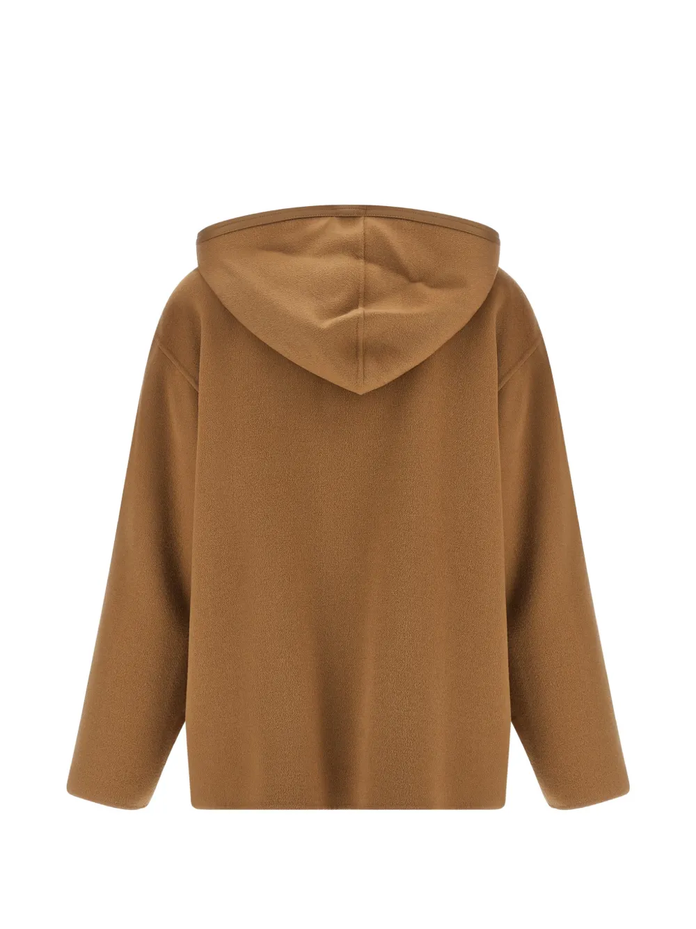 Max Mara hooded zip-up coat Beige