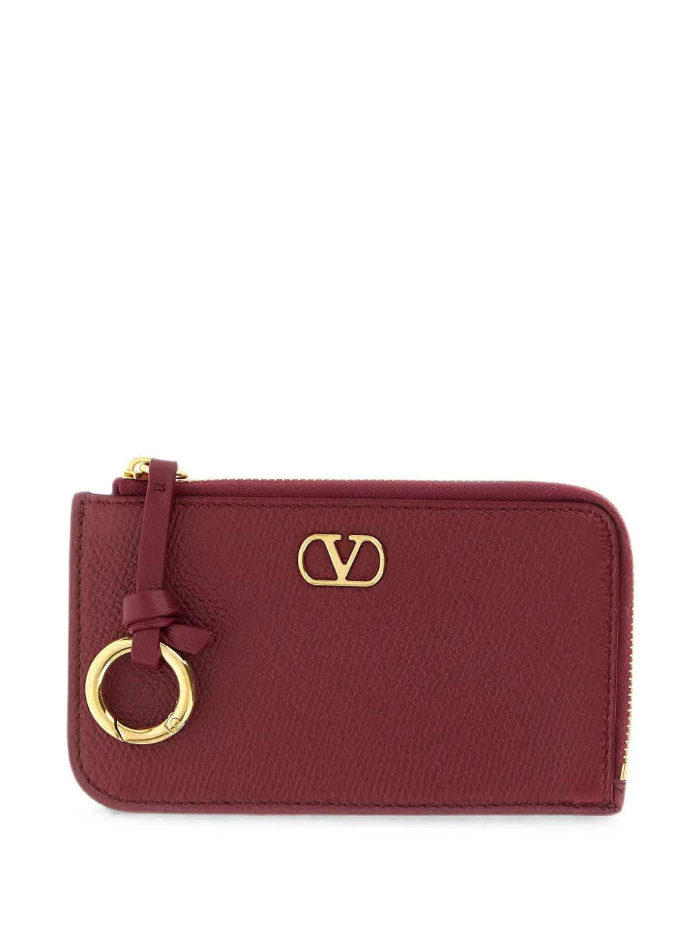 Valentino Garavani VLogo Signature leather cardholder - Rosso