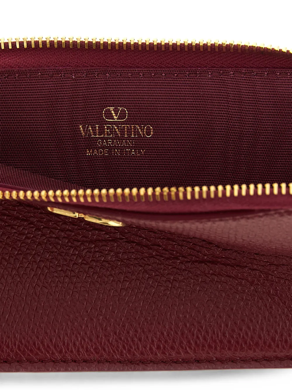 Valentino Garavani VLogo Signature leren pasjeshouder Rood