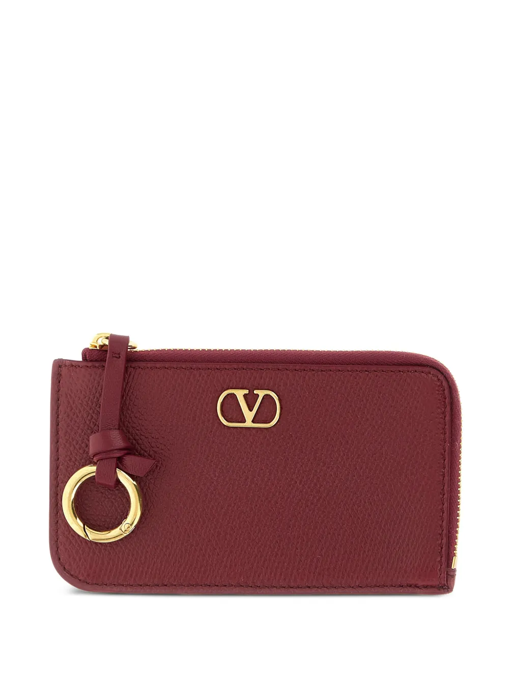 Valentino Garavani VLogo Signature leather cardholder - Rosso