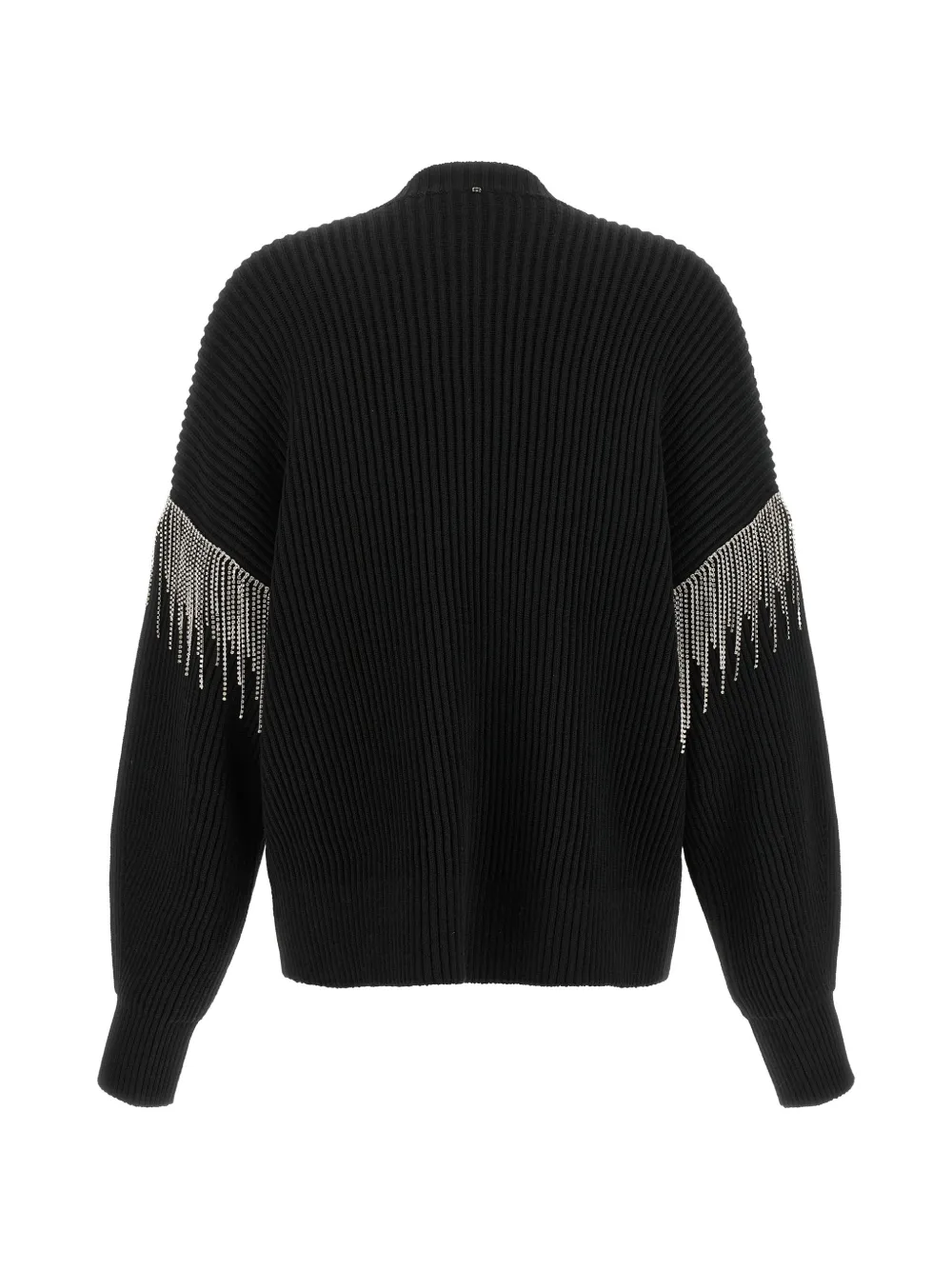 Sportmax Pagine vest met franje en stras Zwart