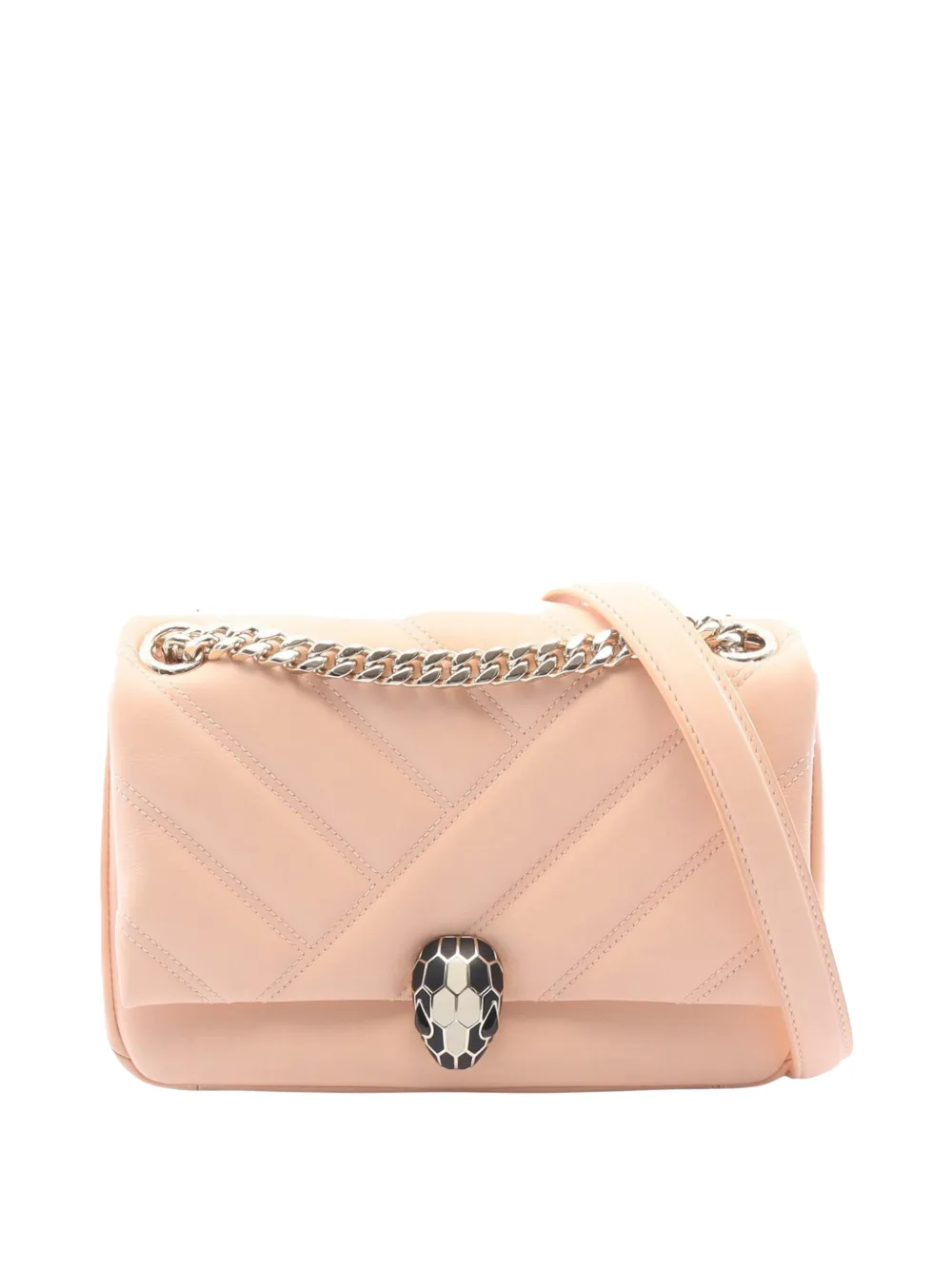 Bvlgari Pre-Owned 2015-2026 kleine Serpenti Cabochon Umhängetasche - Rosa